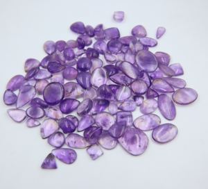Cabochon en améthyste de haute qualité, pierre de cristal lisse, gemme naturelle, formes variées, taille libre, améthyste de couleur claire - Product Image 2