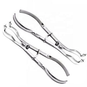 Pinza de Acero Inoxidable con Empuñadura de Goma Color Marfil, Pinza Dental Endodóntica Premium, Instrumento de Restauración de Precisión - Product Image 1