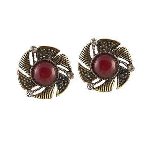 Urbana antiguo chapado en oro rojo piedra Stud pendientes moda candelabro estilo-1306510 - Product Image 1