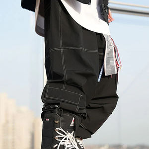 Pantalones de nieve holgados John Snow Swag Street Style para hombre, impermeables, negros, de mezclilla, puntos blancos, bolsillo cargo, cintura, Polaina, pantalones holgados de esquí - Product Image 2