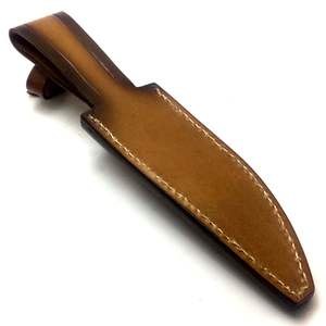 Vente en gros OEM Fait à la main contraste ombré Top Grain cuir fin estampillé couteau gaine | Convient 6.5 pouces lame fixe Bowie couteaux 1 - Product Image 3