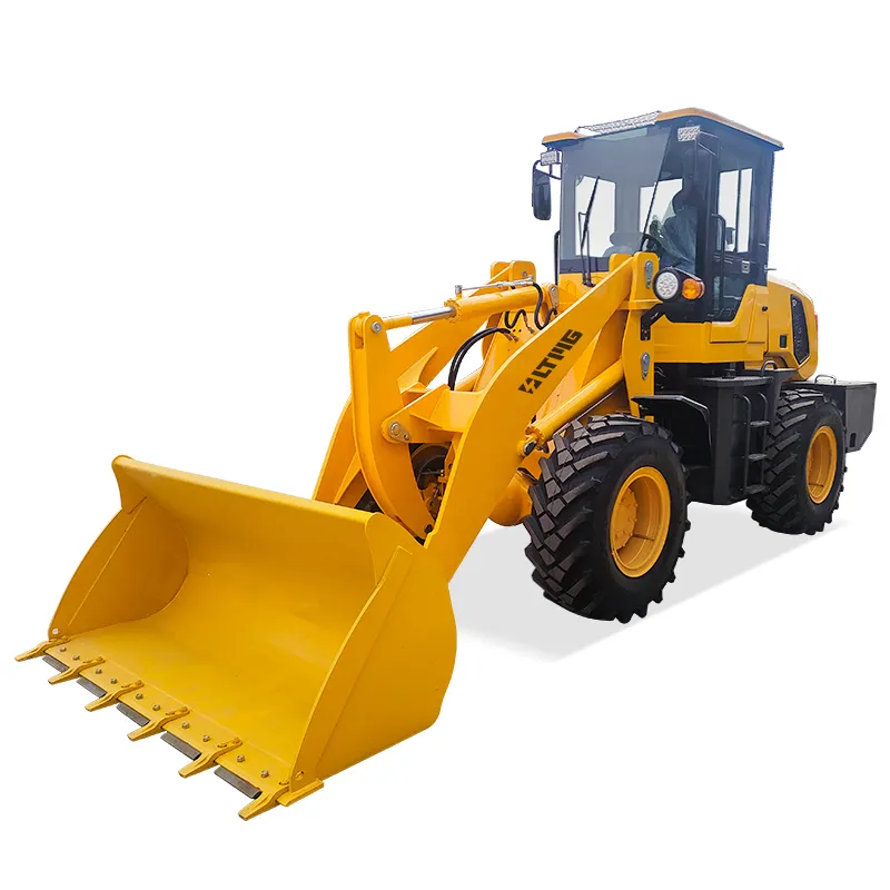 construction wheel loader 2000kg Earth moving Equipment big power wheel loader with lawn mover