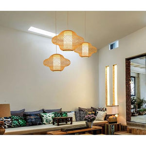 Lámpara colgante de sombra de bambú tejida de la mejor calidad, luces colgantes de jaula tejidas a mano clásicas para restaurante, cocina, comedor, lámpara de decoración - Product Image 3