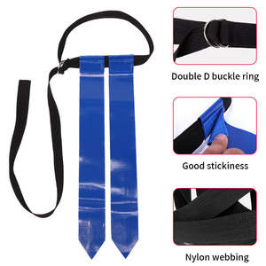 Ceinture de jeu de football américain avec drapeau à tirer, deux rubans, boucle noire, uniforme pour hommes - Product Image 6