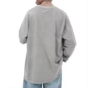 Sudaderas de manga larga para hombre con etiqueta personalizada OEM con diseño de cremallera transpirable de cuello redondo de doble capa crea tu propio estilo - Product Image 5