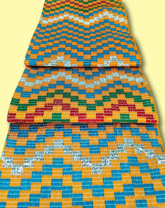 Tissu ethnique durable pour la mode patrimoniale et les vêtements traditionnels Largeur 51 Tissu en coton jacquard Kente 270 GSM - Product Image 2