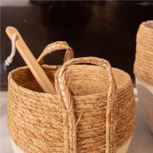 Cotton Rope Stripe Carry <b>Handles</b> Storage <b>Baskets</b> Set - Product Image 5