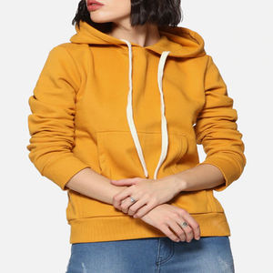Proveedor de sudaderas con capucha para mujer de forro polar de gimnasio con estampado personalizado Sudadera con capucha de algodón de talla grande y elegante con cordones - Product Image 4