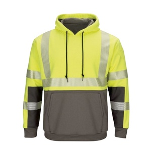 Hi Vis Custom Reflective Safety Fleece Hoodie High Quality Reflective Hoodie - Product Image 1