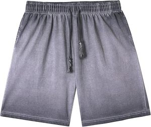 Pantalones cortos atléticos de algodón Vintage para hombre, ropa de calle con cintura elástica para playa y verano, pantalones cortos holgados para gimnasio con bolsillos - Product Image 5