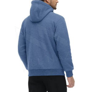 Pull à capuche en molleton lourd de qualité supérieure pour hommes Nouveau design en coton Slim Fit avec motif solide pour l'hiver - Product Image 4