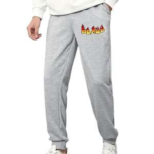 กางเกงขายาวทรงหลวมแบบสั่งตัด ขายดี ผ้าฝ้าย 100% ซักแล้ว เอวยางยืด มีแถบข้าง สำหรับผู้ชาย - Product Image 1