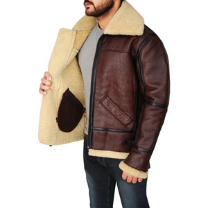 New Design Comfortable Best Selling <b>Men's</b> Fashion Leather <b>Jacket</b> <b>Fur</b> Leather <b>Jacket</b> <b>for</b> Winter Winter <b>Jacket</b> <b>For</b> <b>Men</b> - Product Image 4