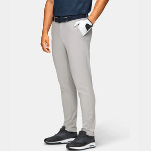 Pantalones de golf de secado rápido informales personalizados, pantalones grises claros, pantalones de hombre en la cintura con cordón, pantalones transpirables de Color sólido - Product Image 6