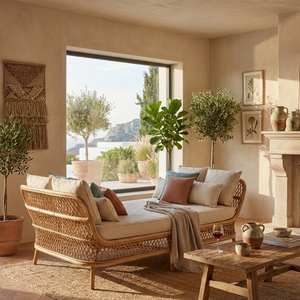 Banco de Ratán para Exteriores, Minimalista, Duradero, Ecológico y Cómodo para Villa, Apartamento, Sala de Estar, Comedor, Casa de Campo y Hotel - Product Image 4