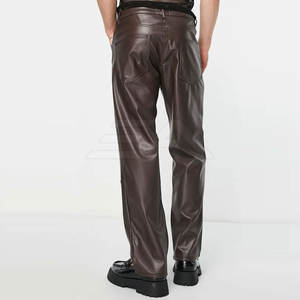 กางเกงหนังผู้ชายขายดี น้ำหนักเบา คุณภาพพรีเมียม สไตล์ลำลอง ทรงตรง เอวกลาง ติดกระดุม ระบายอากาศได้ดี - Product Image 4