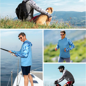Custom men <b>fishing</b> wear with hooded long sleeves OEM breathable shirts for branding outdoor <b>gifting</b> and promotions - Product Image 5
