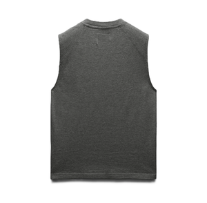 เสื้อยืดแขนกุดเปิดไหล่สำหรับผู้ชายเสื้อวินเทจผ้ายีนส์โอเวอร์ไซส์ - Product Image 3