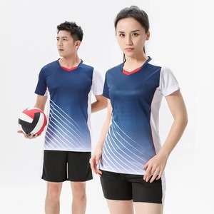 Conjunto de uniforme de voleibol personalizado transpirable de manga corta para mujer de secado rápido - Product Image 2