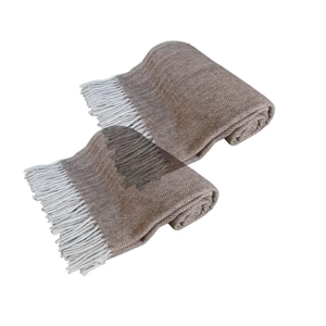 Couverture à motif tartan à chevrons en diamant brun de haute qualité Nouveau design Prix technique tissé - Product Image 2