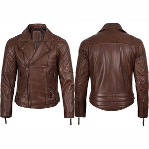 Venta caliente Otoño Invierno Hombres Casual Cremallera Chaqueta de cuero - Product Image 1