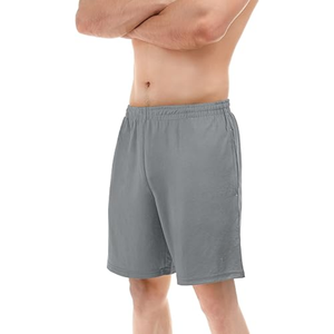 Short de gym d'été élégant pour hommes Short sportif en toile avec poches latérales à ceinture élastique douce pour un usage quotidien Motif solide - Product Image 6