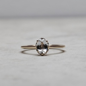 10x8mm Oval Cut Moissanite <b>Solitaire</b> Engagement <b>Ring</b> in Gold or <b>Silver</b> | Classic Wedding Jewelry - Product Image 1