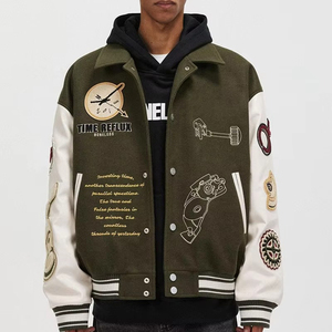 Chaquetas de Invierno Personalizadas de Primera Calidad para Hombre, Chaqueta de Béisbol Universitaria Informal con Bordado para Hombre - Product Image 3