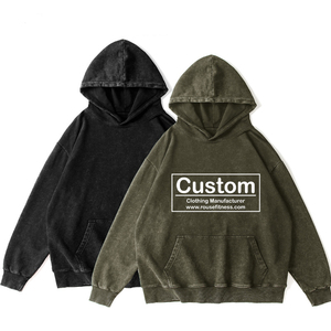 Sudadera con Capucha para Hombre, Estilo Vintage, Lavado Ácido, Diseño Gráfico, Talla Grande, Estilo Desgastado, Informal, Venta al Por Mayor Personalizada - Product Image 1