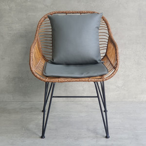 Outdoor Garden <b>Chair</b> TTG001 Rattan-Look Plastic with Iron Metal for Patio or Yard - Product Image 5