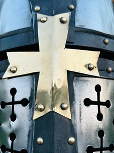 Casque de chevalier templier | Casque de croisé médiéval | Meilleur cadeau pour le casque utilisé médiéval grec portable d'Halloween par des couteaux de bord - Product Image 3