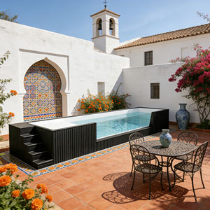 Piscinas de Contenedores de Envío Móviles para Exteriores de 20 pies y 40 pies, Ofrecen una Experiencia Inigualable en su Jardín, Casa, con Ventana de Vidrio, Piscina de Fibra de Vidrio - Product Image 3