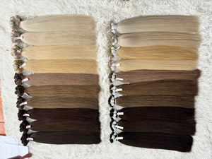 Premium suave sedoso vietnamita a granel al por mayor virgen Remy doble trama cinta extensiones de cabello humano queratina aspecto Natural - Product Image 4