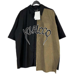 Streetwear à logo personnalisé unisexe Rhinestone bouton ample t-shirt de grande taille en gros sérigraphié spandex/polyester lourd - Product Image 6