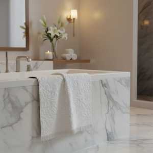 Toalla de Baño y Cara para Hotel, Marca MYT-EX, 100% Algodón Turco, 50x90cm, Diseño Coco, 450 GSM, Súper Absorbente, Secado Rápido, Venta al Por Mayor - Product Image 3