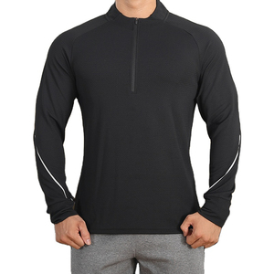 Camisetas con cremallera de alta calidad más nuevas, material de algodón 100% usado, camisetas con media cremallera antiarrugas anticontracción, camisas de moda - Product Image 3