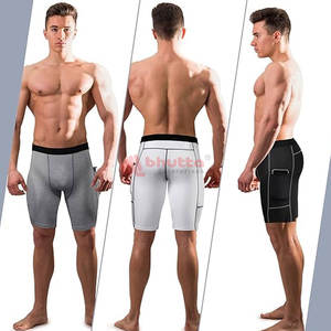 Pantalones cortos de compresión transpirables de alta calidad para hombre, venta al por mayor, pantalones deportivos, entrenamiento atlético, correr, pantalones cortos de compresión para la venta - Product Image 2