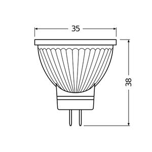 Pour OSRAM 2.5W GU4 Lampe réflecteur LED MR11 184lm 12V 2,700K 36 - Product Image 3