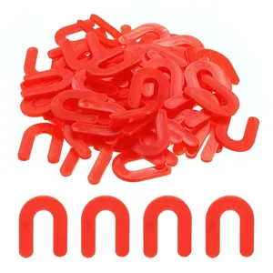 150 Uds rojo 3,17mm 1/8 \ "azulejo de suelo de pared plástico tipo U espaciadores 1,5mm espesor moderno azulejo nivelación accesorios azulejos de porcelana - Product Image 1