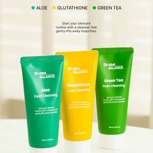 Dr.GIMI BALANCE Juego de limpiador de espuma coreana (3 tipos) 100ml con té verde de glutatión de aloe para hidratar, iluminar - Product Image 2