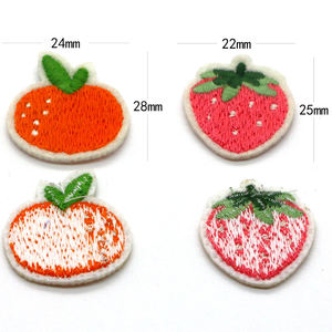 Punk Rock Embroidered Biker Patches with Heart & Flower Shapes Iron-On Backing for Hats & Clothing - Product Image 2