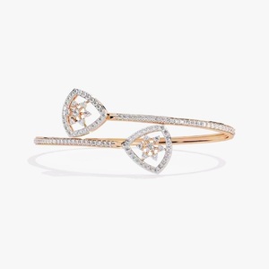 Bracelet en moissanite de tennis de qualité supérieure, diamant de mariée, relié avec un plaqué argent VVS, or rose 18 carats, cadeau pour elle - Product Image 3