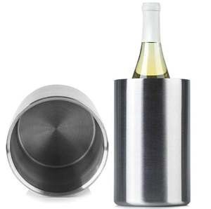 Heavy Quantity Supplied Stainless Steel Double Wall Wine <b>Bucket</b> Without Lid Keeping Beverages <b>Drinks</b> Can Cold For Long - Product Image 2