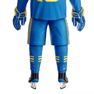 Ropa de hockey sobre hielo de poliéster de alta calidad, servicio OEM de impresión de nombre de equipo personalizado, uniforme deportivo de gran venta - Product Image 6