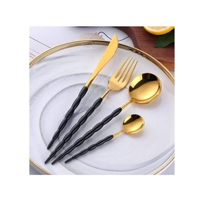 Diseño maravilloso Acero inoxidable Color dorado Vajilla Utensilios para comer Juego de cubiertos a precios aceptables - Product Image 6