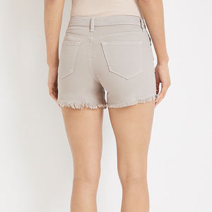 Short en jean d'été en coton pour femmes Short en jean respirant à taille haute avec détails déchirés Short en jean pour femmes pour un look décontracté - Product Image 2