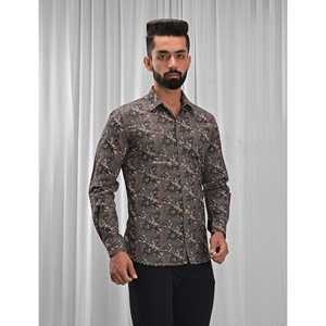 Chemise décontractée 100 % coton imprimée pour homme, motif floral à pois, manches longues, tissu Oxford/ODM, chemises habillées en popeline tendance - Product Image 4