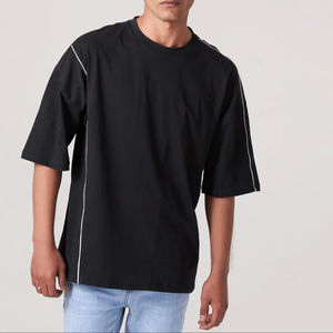 Camiseta de Hombre con Hombros Caídos, 100% Algodón, Estilo Oversize, Hip Hop, Transpirable, Cómoda, de Primera Calidad, Fácil de Combinar - Product Image 4