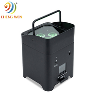 6pcs18W RGBWA + UV 6in1 LED éclairage de scène DMX 512 WiFi Par batterie alimentation télécommande sans fil Uplight pour les fêtes de mariage