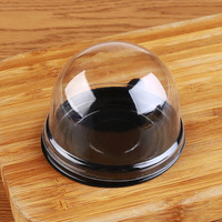 Prix usine rond en plastique PET Moon Cake Boxes Egg-Yellow Puff Container Packaging Box Mini Cake Box